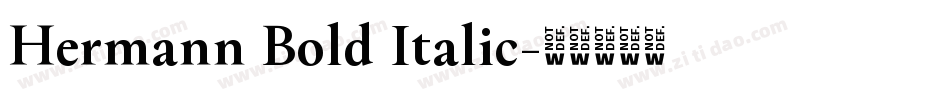 Hermann Bold Italic字体转换